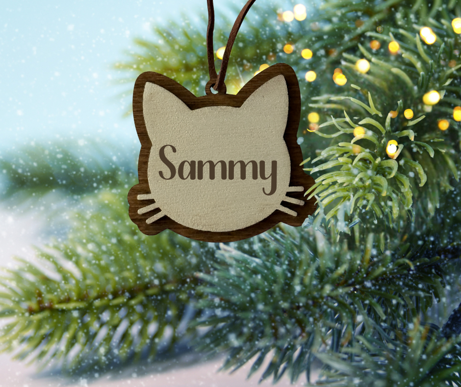 Custom Kitty Name Ornament
