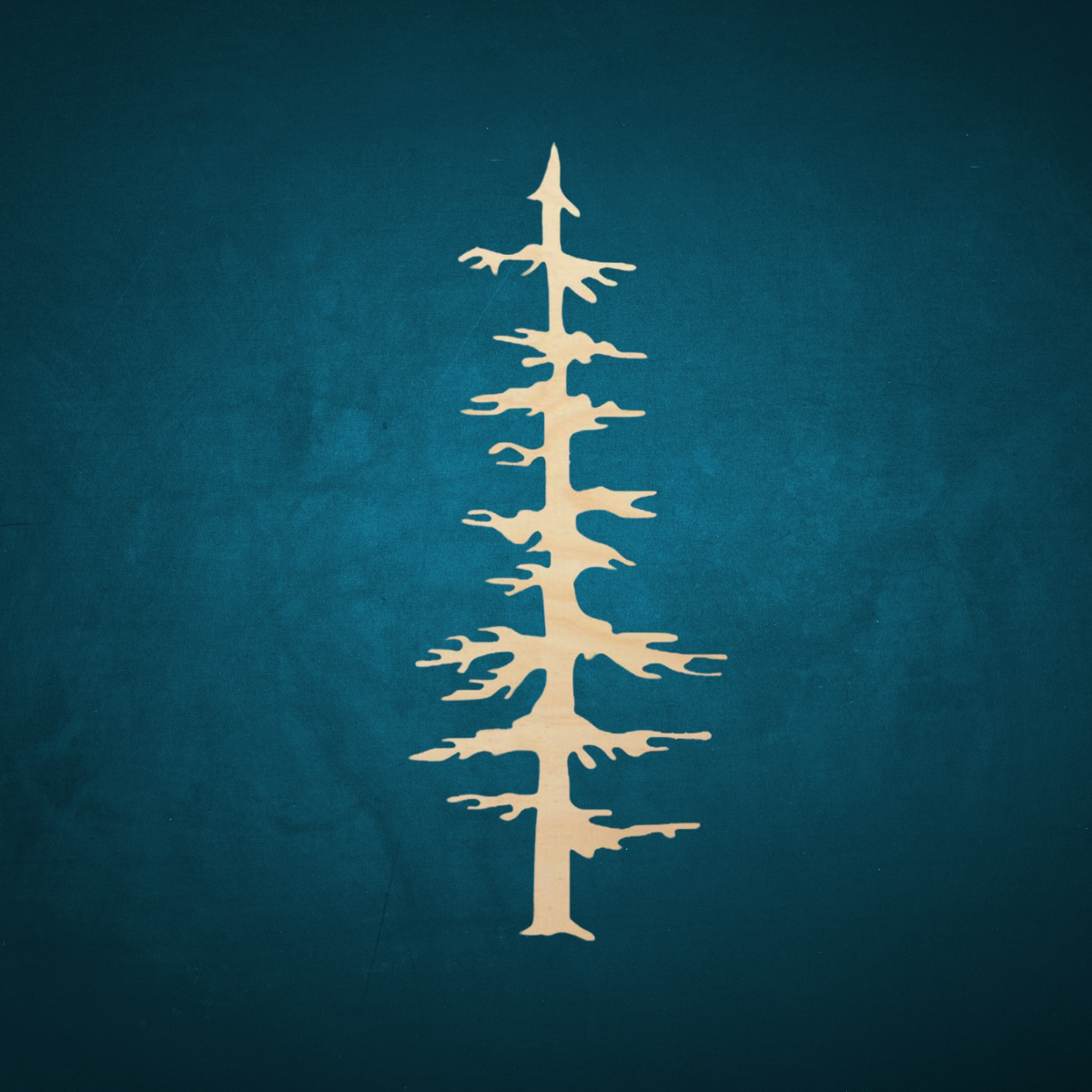 Skinny Pine Tree Cutout, Unfinished Wood