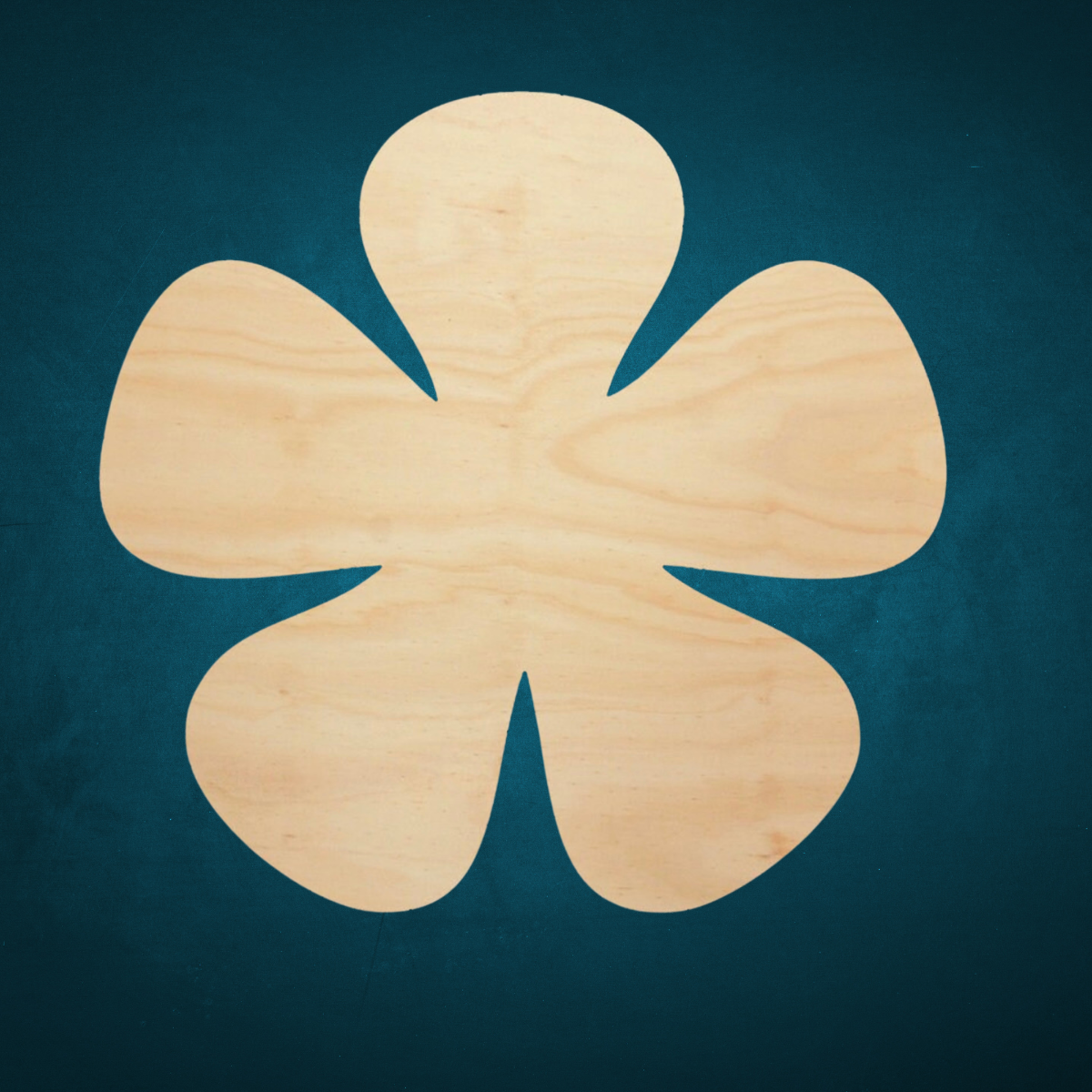 5 Petal Flower Cutout- Unfinished wood