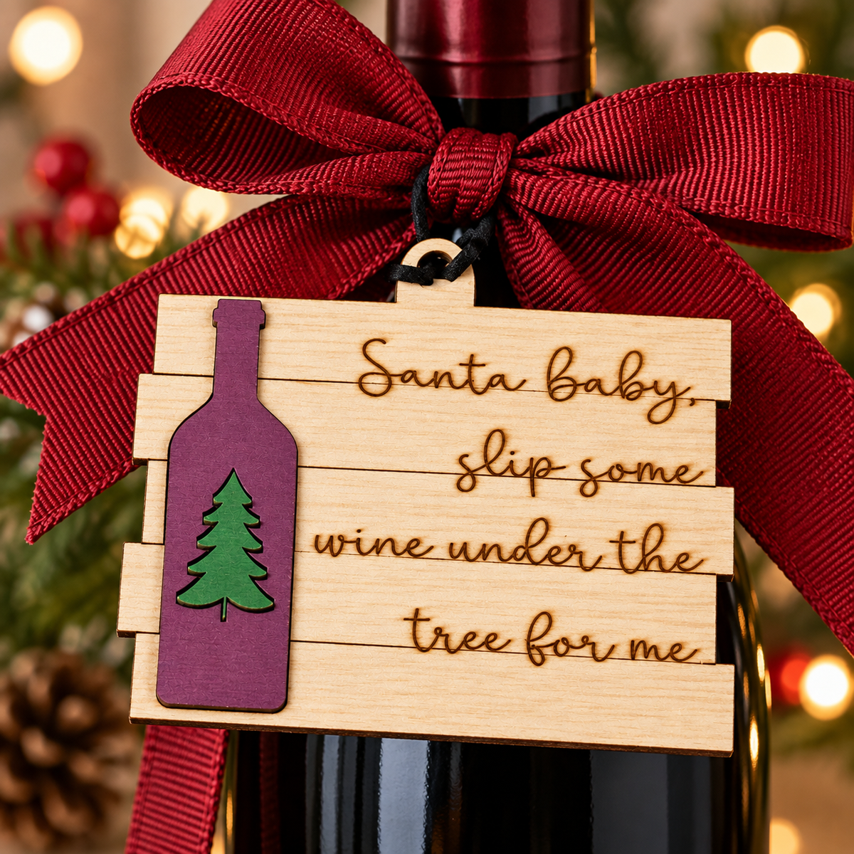 Wine Lover's Christmas Ornament