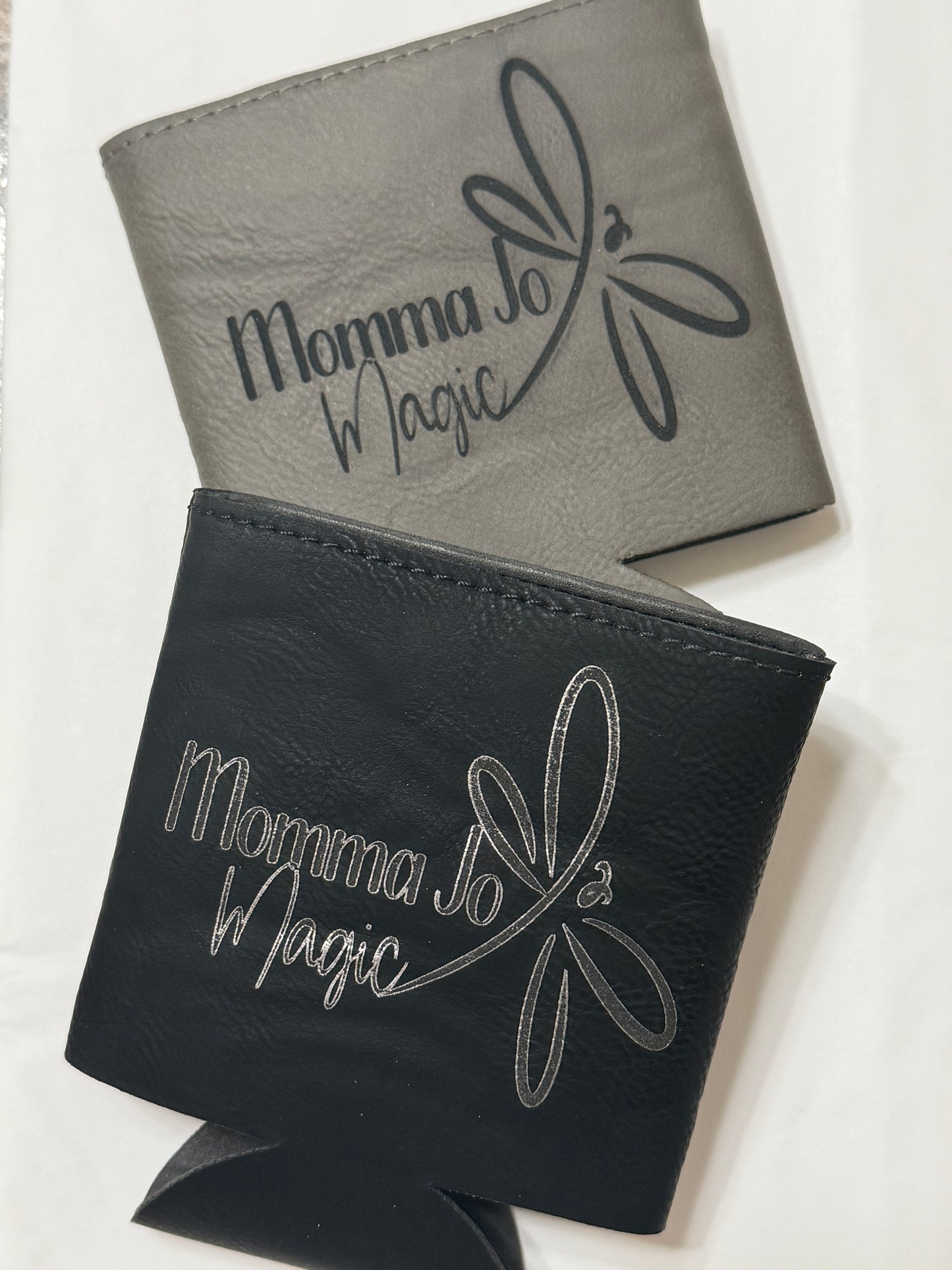 Faux Leather Koozie - Custom Engraved