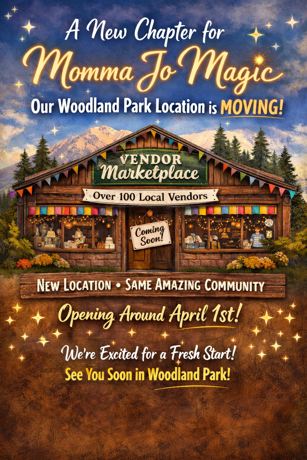 ✨ A New Chapter for Momma Jo Magic: Our Woodland Park Vendor Location Is Moving!