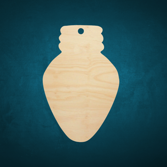 Christmas Light Cutout, Unfinished wood