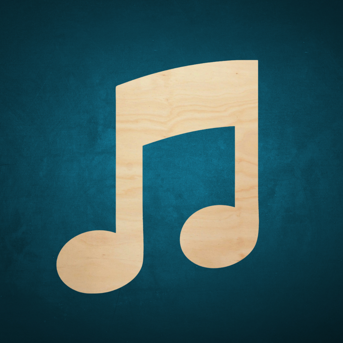 Music Note Cutout, Unfinished wood