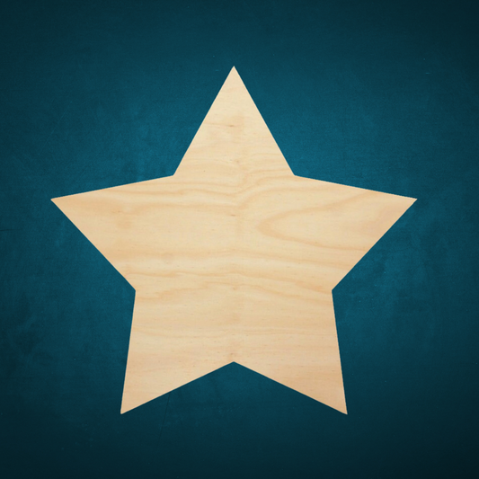 Star Cutout, Unfinished wood