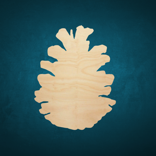 Pinecone Cutout, Unfinished wood