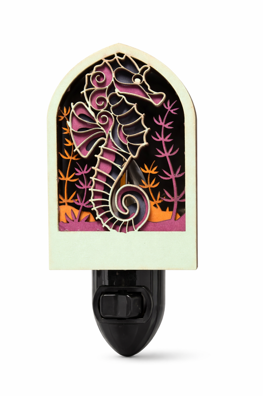 Seahorse Glow Wood Nightlight