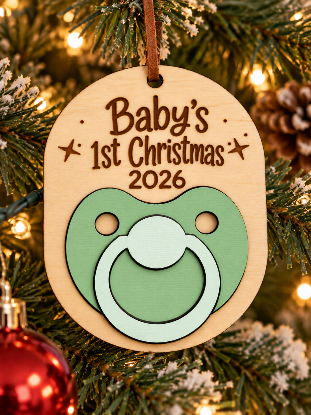 Baby's First Christmas Pacifier Ornament