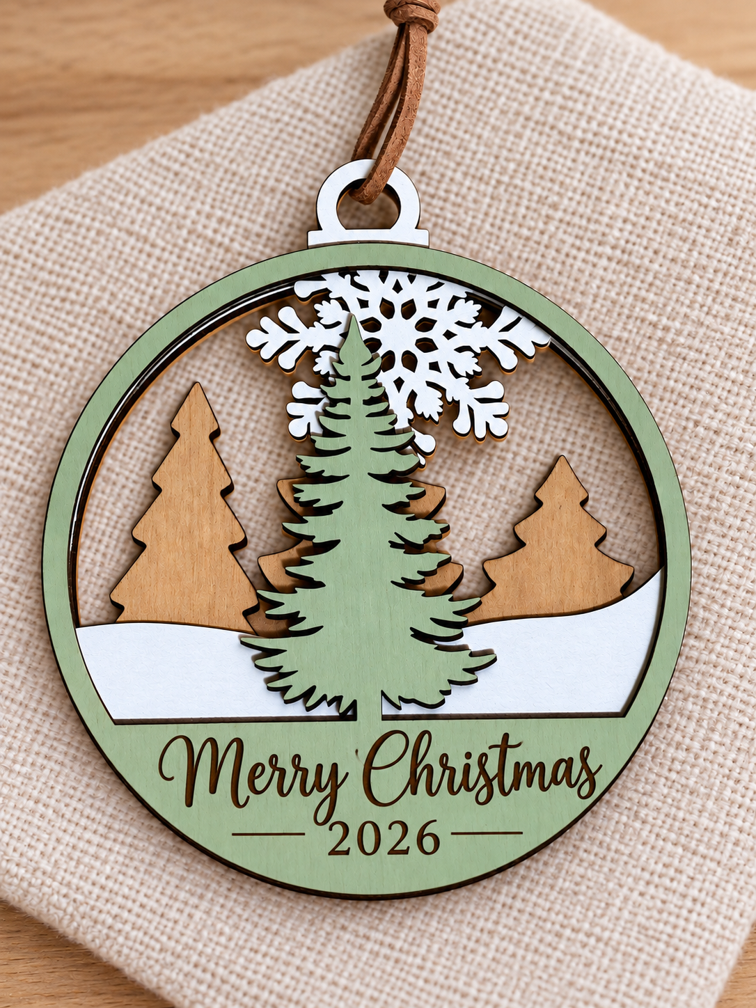 Snowy Pines Christmas Keepsake Ornament