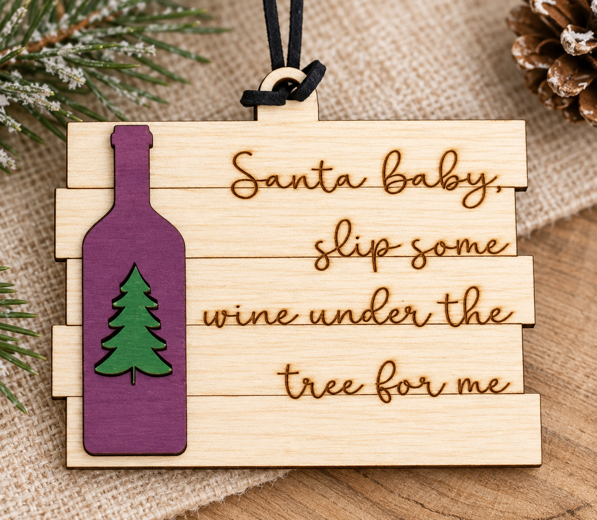 Wine Lover's Christmas Ornament