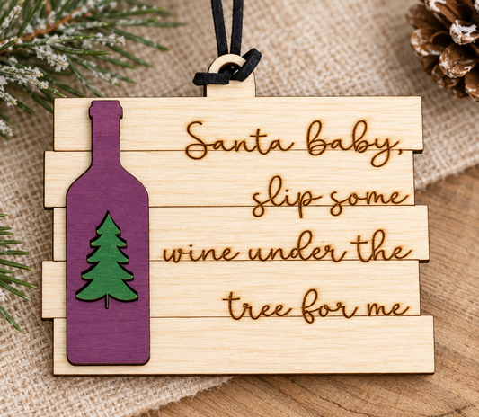 Wine Lover's Christmas Ornament