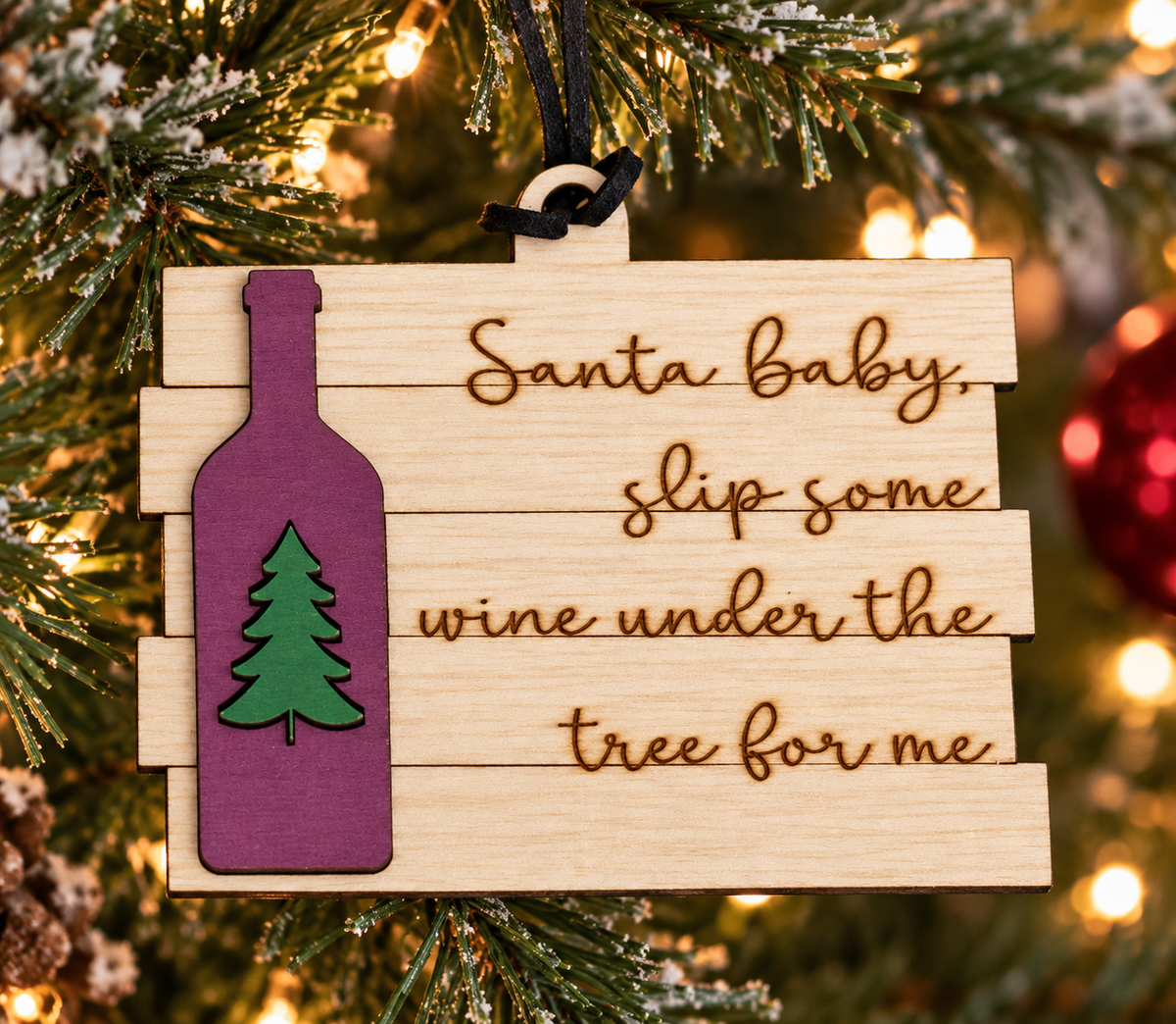 Wine Lover's Christmas Ornament