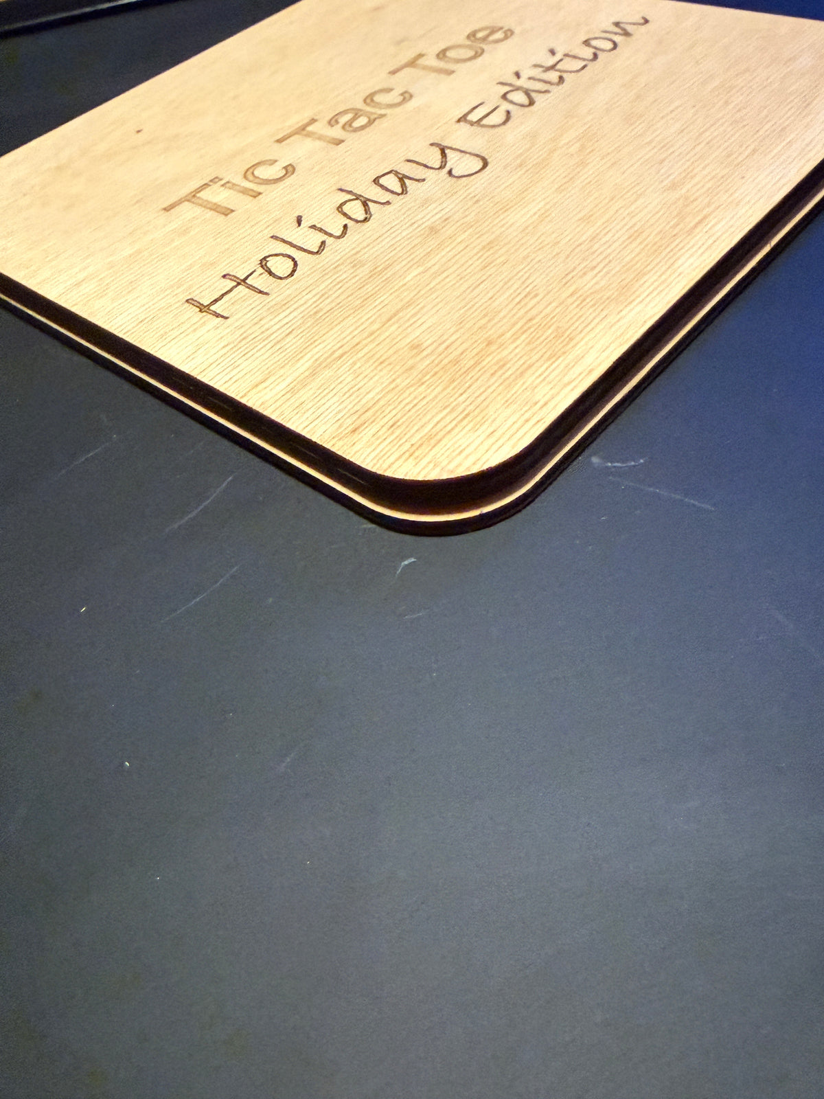 Holiday Edition Wood Tic Tac Toe Game