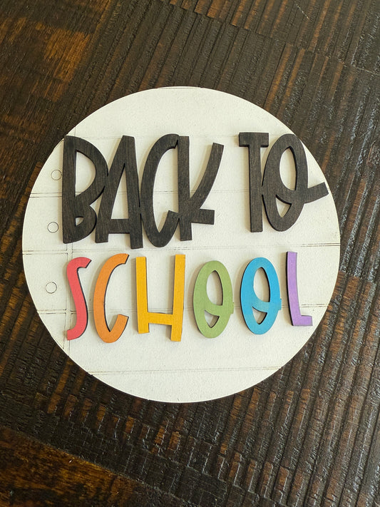 Back to School Round Photo Prop Sign – Classroom &First Day Decor (6.5")