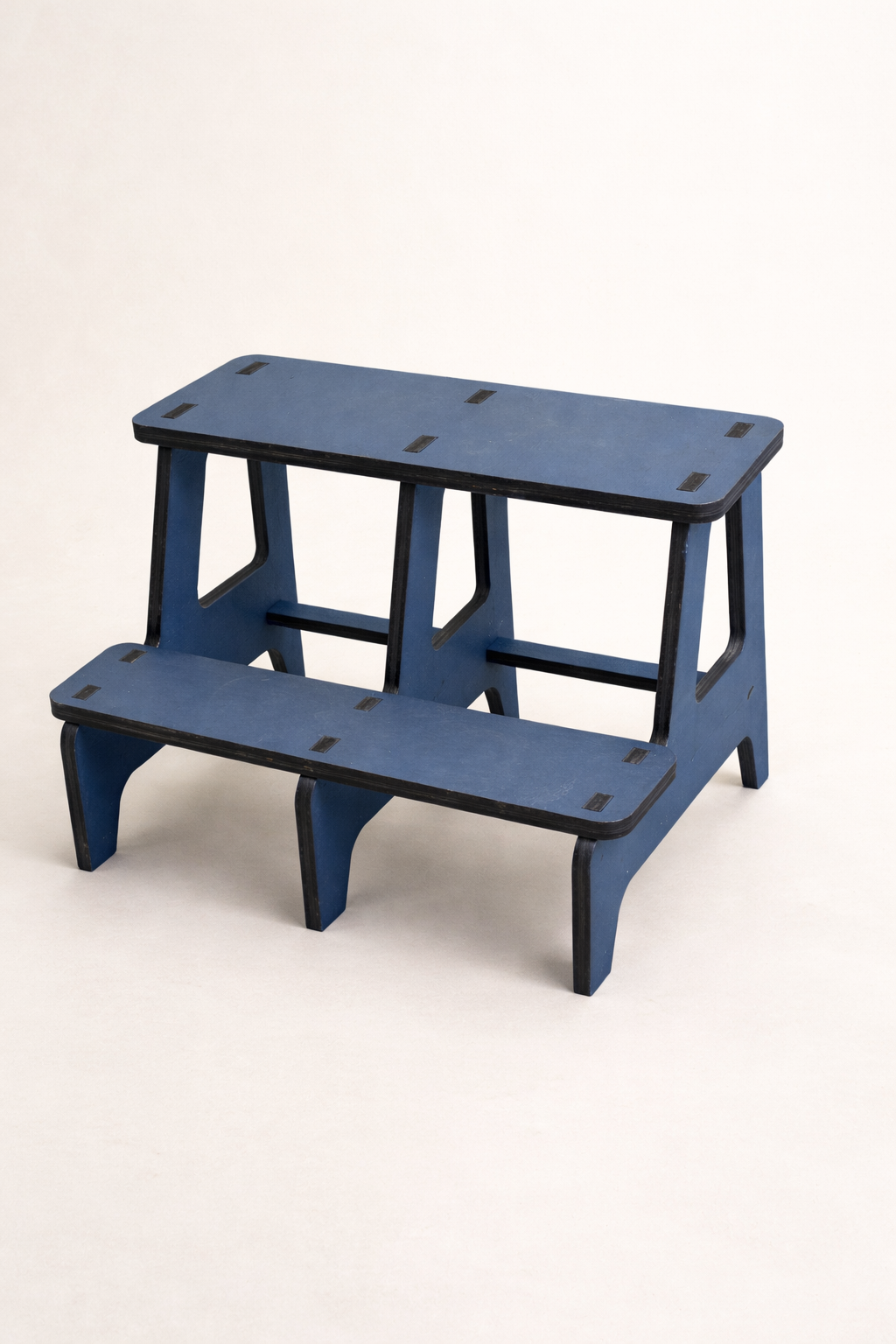 Sturdy Two-Step Wooden Toddler Step Stool