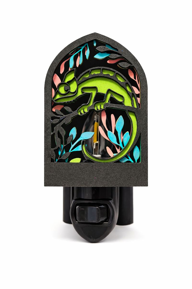 Chameleon Night Light - Wooden LED Night Light