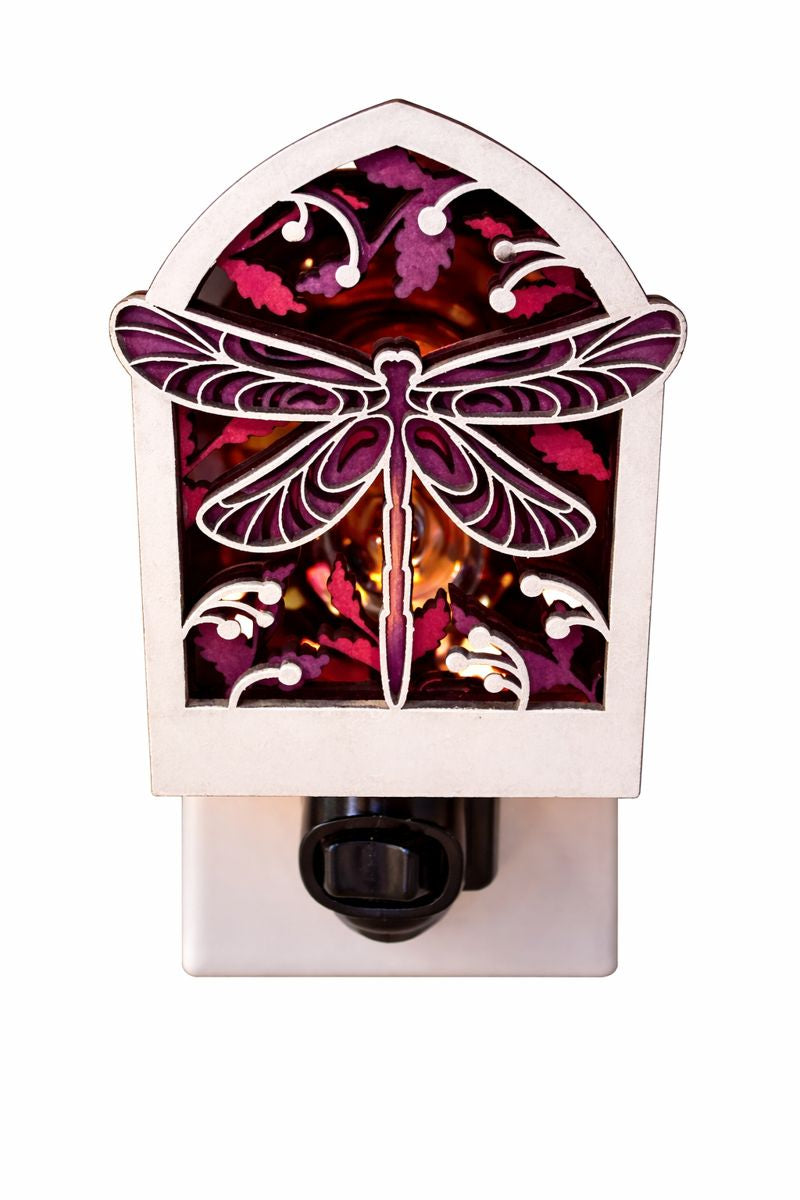 Dragonfly Night Light – Wooden LED Plug-In