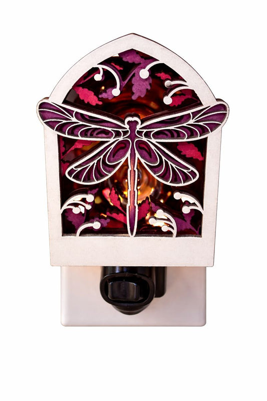 Dragonfly Night Light – Wooden LED Plug-In