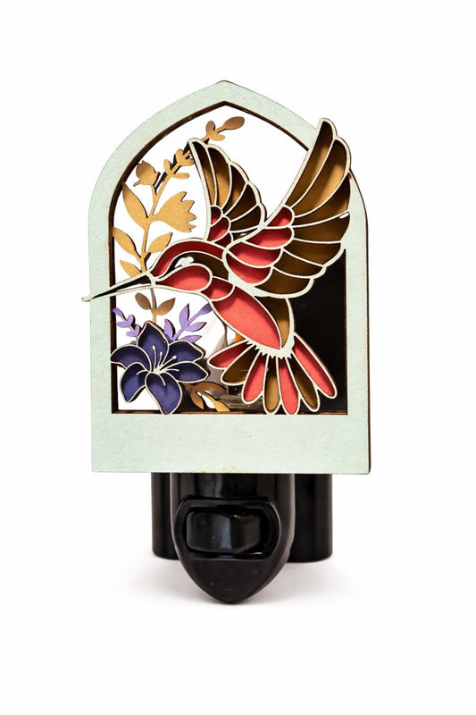 Hummingbird Night Light - Wooden LED Night Light