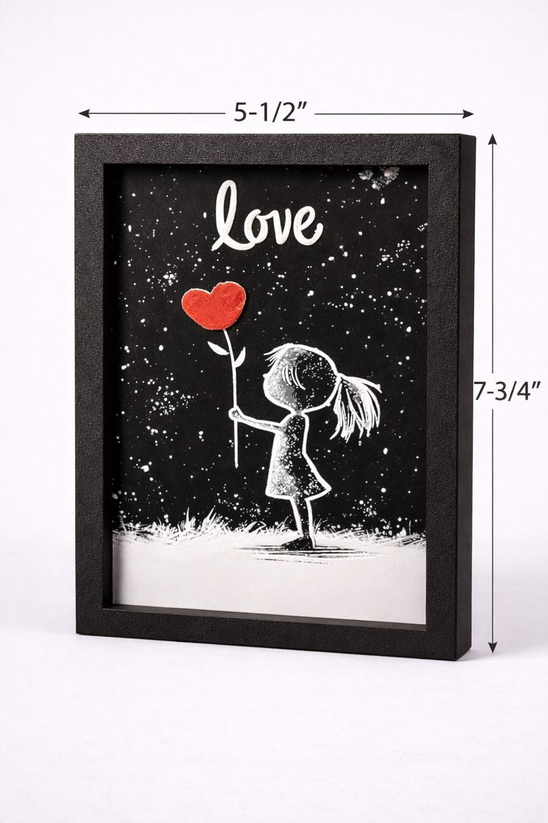 Love Balloon 3D Art – Framed