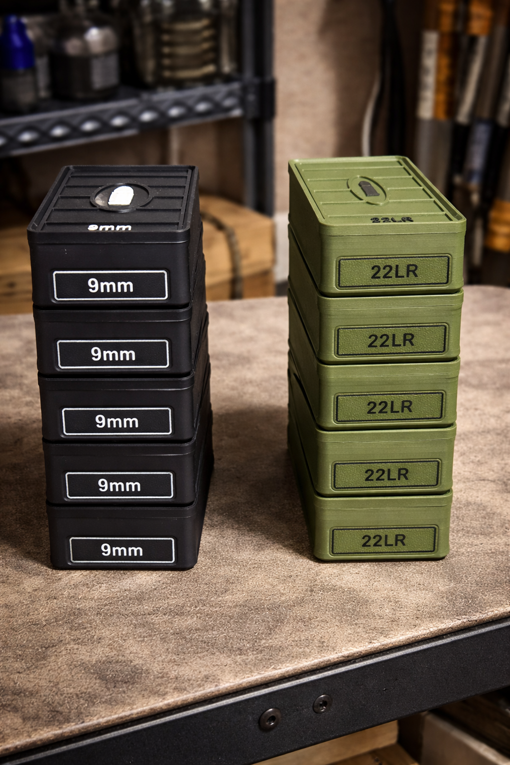 3D Printed Ammo Storage Boxes – Durable, Stackable, Multi-Caliber Organization