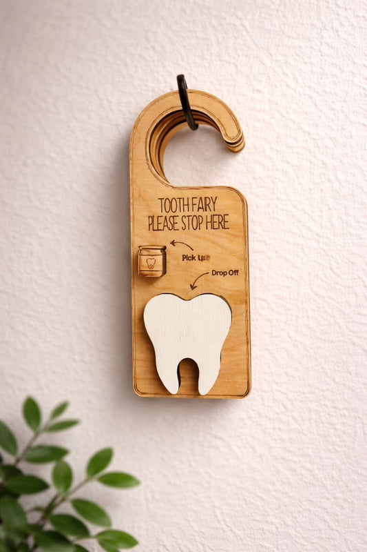✨ Tooth Fairy Door Hanger – No More Pillow Searches! 🦷